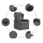 Sillón reclinable elevable de tela gris oscuro de , Sillones - Ref: Foro24-3303135, Precio: 273,17 €, Descuento: %