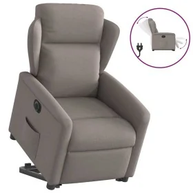 Sillón eléctrico reclinable elevable de tela gris taupe de , Sillones - Ref: Foro24-3303161, Precio: 336,95 €, Descuento: %