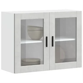Armario de pared para cocina puerta cristal Porto gris hormigón de , Armarios de cocina - Ref: Foro24-854091, Precio: 81,19 €...