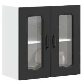 Armario pared cocina puerta de cristal Kalmar negra de , Armarios de cocina - Ref: Foro24-853668, Precio: 61,02 €, Descuento: %