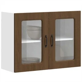 Armario pared cocina puerta de cristal Kalmar roble marrón de , Armarios de cocina - Ref: Foro24-853614, Precio: 89,08 €, Des...