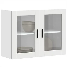Armario de pared para cocina con puerta de cristal Porto blanco de , Armarios de cocina - Ref: Foro24-854087, Precio: 90,59 €...