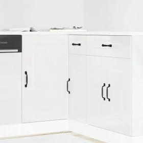 Mueble bajo cocina Kalmar madera ingeniería blanca alto brillo de , Armarios de cocina - Ref: Foro24-854320, Precio: 91,26 €,...