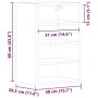 Armario colgante madera ingeniería gris sonoma 40x29,5x60 cm de , Armarios de cocina - Ref: Foro24-854180, Precio: 46,80 €, D...