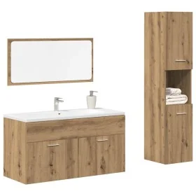 Juego de muebles baño 3 piezas madera ingeniería roble artisan de , Muebles de baño - Ref: Foro24-3328592, Precio: 158,92 €, ...