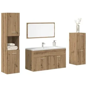 Juego de muebles baño 4 piezas madera ingeniería roble artisan de , Muebles de baño - Ref: Foro24-3328590, Precio: 195,74 €, ...