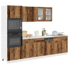 Mueble de cocina 7 piezas madera contrachapada madera vieja de , Armarios de cocina - Ref: Foro24-3328571, Precio: 551,02 €, ...