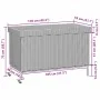 Baúl de jardín con ruedas ratán sintético beige 110x55x73 cm de , Cajas de almacenaje para exteriores - Ref: Foro24-4103829, ...