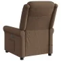 Sillón reclinable con masaje de tela marrón de , Sillones - Ref: Foro24-4015650, Precio: 194,82 €, Descuento: %