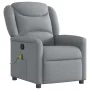 Sillón reclinable de masaje de tela gris claro de , Sillones - Ref: Foro24-4015606, Precio: 210,69 €, Descuento: %