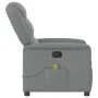 Sillón reclinable de masaje de tela gris claro de , Sillones - Ref: Foro24-4015606, Precio: 210,69 €, Descuento: %