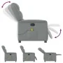 Sillón reclinable de masaje de tela gris claro de , Sillones - Ref: Foro24-4015606, Precio: 210,69 €, Descuento: %