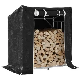 Leñero cubierta lluvia 101x61x110,5 cm acero galvanizado de , Bolsas y soportes de leña - Ref: Foro24-4104937, Precio: 67,02 ...