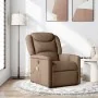 Sillón reclinable con masaje de tela marrón de , Sillones - Ref: Foro24-4015610, Precio: 206,33 €, Descuento: %