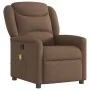 Sillón reclinable con masaje de tela marrón de , Sillones - Ref: Foro24-4015610, Precio: 206,33 €, Descuento: %