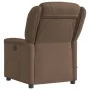 Sillón reclinable con masaje de tela marrón de , Sillones - Ref: Foro24-4015610, Precio: 206,33 €, Descuento: %