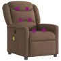 Sillón reclinable con masaje de tela marrón de , Sillones - Ref: Foro24-4015610, Precio: 206,33 €, Descuento: %
