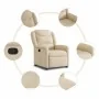 Sillón reclinable de tela crema de , Sillones - Ref: Foro24-4015604, Precio: 188,63 €, Descuento: %