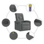 Sillón de masaje reclinable de tela gris oscuro by , Armchairs - Ref: Foro24-4015627, Price: 195,19 €, Discount: %
