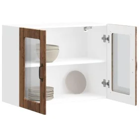 Armario pared cocina puerta de cristal Lucca madera vieja de , Armarios de cocina - Ref: Foro24-853855, Precio: 88,94 €, Desc...