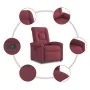 Sillón reclinable de tela rojo tinto de , Sillones - Ref: Foro24-4015619, Precio: 188,08 €, Descuento: %