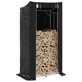 Leñero cubierta lluvia 100x60x200 cm acero galvanizado de , Bolsas y soportes de leña - Ref: Foro24-4104949, Precio: 82,47 €,...
