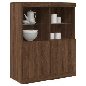 Aparador madera de ingeniería marrón roble 81x37x100 cm de , Taquillas y armarios de almacenamiento - Ref: Foro24-3318623, Pr...