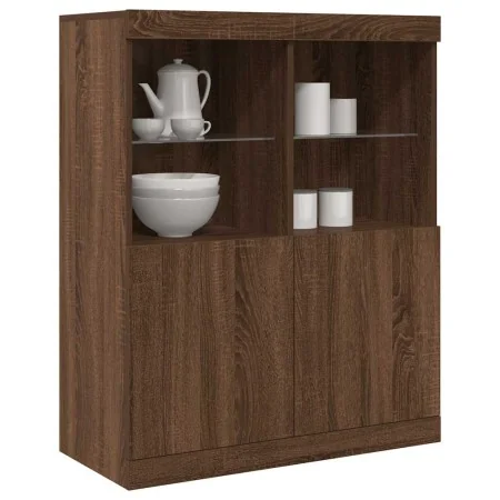 Aparador madera de ingeniería marrón roble 81x37x100 cm de , Taquillas y armarios de almacenamiento - Ref: Foro24-3318623, Pr...