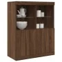 Aparador madera de ingeniería marrón roble 81x37x100 cm de , Taquillas y armarios de almacenamiento - Ref: Foro24-3318623, Pr...