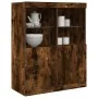 Aparador de madera de ingeniería roble ahumado 81x37x100 cm de , Taquillas y armarios de almacenamiento - Ref: Foro24-3318621...