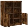 Aparador de madera de ingeniería roble ahumado 81x37x100 cm de , Taquillas y armarios de almacenamiento - Ref: Foro24-3318621...