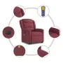 Sillón de masaje eléctrico reclinable elevable tela rojo tinto de , Sillones - Ref: Foro24-3303227, Precio: 342,20 €, Descuen...