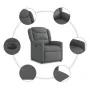 Sillón reclinable eléctrico de tela gris oscuro by , Armchairs - Ref: Foro24-3303175, Price: 243,83 €, Discount: %