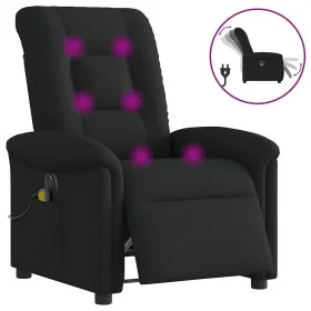 Sillón reclinable de masaje eléctrico tela negro de , Sillones - Ref: Foro24-3303246, Precio: 263,39 €, Descuento: %