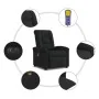 Sillón reclinable de masaje eléctrico tela negro de , Sillones - Ref: Foro24-3303246, Precio: 263,39 €, Descuento: %