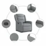 Sillón reclinable elevable de tela gris claro de , Sillones - Ref: Foro24-3303194, Precio: 279,21 €, Descuento: %