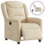 Sillón reclinable eléctrico de tela crema by , Armchairs - Ref: Foro24-3303182, Price: 242,46 €, Discount: %