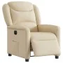 Sillón reclinable eléctrico de tela crema by , Armchairs - Ref: Foro24-3303182, Price: 242,46 €, Discount: %