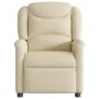 Sillón reclinable eléctrico de tela crema by , Armchairs - Ref: Foro24-3303182, Price: 242,46 €, Discount: %