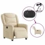 Sillón reclinable eléctrico de tela crema by , Armchairs - Ref: Foro24-3303182, Price: 242,46 €, Discount: %