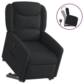 Sillón reclinable elevable tela negro de , Sillones - Ref: Foro24-3303196, Precio: 273,11 €, Descuento: %