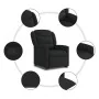 Sillón reclinable elevable tela negro de , Sillones - Ref: Foro24-3303196, Precio: 273,11 €, Descuento: %
