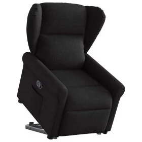 Sillón reclinable elevable tela negro de , Sillones - Ref: Foro24-3303376, Precio: 291,67 €, Descuento: %