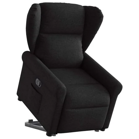 Sillón reclinable elevable tela negro de , Sillones - Ref: Foro24-3303376, Precio: 291,67 €, Descuento: %