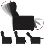 Sillón reclinable elevable tela negro de , Sillones - Ref: Foro24-3303376, Precio: 291,67 €, Descuento: %