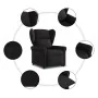 Sillón reclinable elevable tela negro de , Sillones - Ref: Foro24-3303376, Precio: 291,67 €, Descuento: %