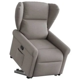 Sillón reclinable elevable tela gris taupe de , Sillones - Ref: Foro24-3303381, Precio: 293,84 €, Descuento: %