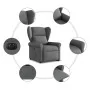 Sillón eléctrico reclinable elevable de tela gris oscuro de , Sillones - Ref: Foro24-3303395, Precio: 330,33 €, Descuento: %