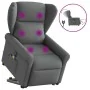 Sillón de masaje eléctrico reclinable elevable tela gris oscuro de , Sillones - Ref: Foro24-3303405, Precio: 346,67 €, Descue...