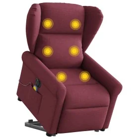 Sillón de masaje eléctrico reclinable elevable tela rojo tinto de , Sillones - Ref: Foro24-3303407, Precio: 343,42 €, Descuen...